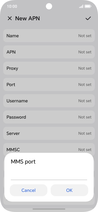 Key in 8799 and press OK.