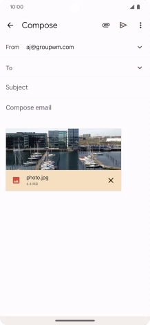Press To and key in the first letters of the recipient's name.