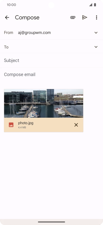 Press To and key in the first letters of the recipient's name.