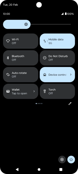 Press the settings icon. Press the settings icon.