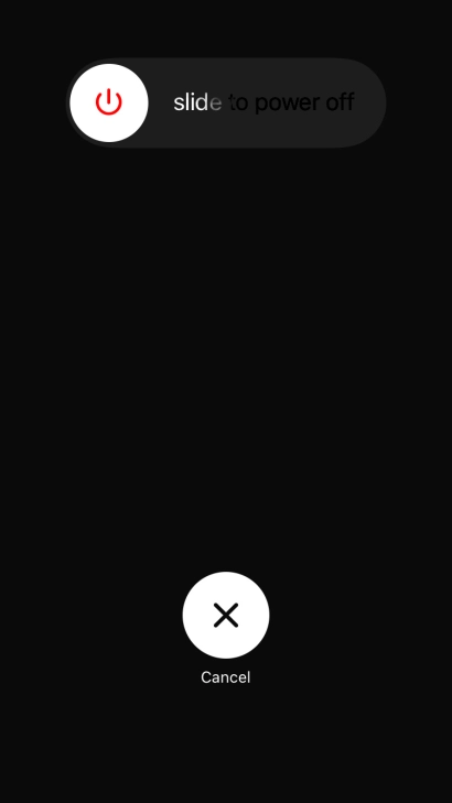 Press and drag the power off icon right. Press and drag the power off icon right.
