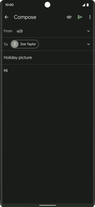 Write the required text and press the send icon.