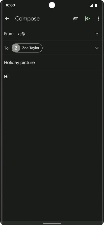 Write the required text and press the send icon.