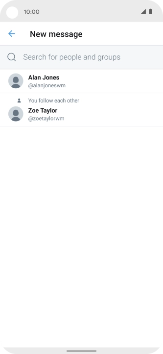 Press the search field. Press the search field.