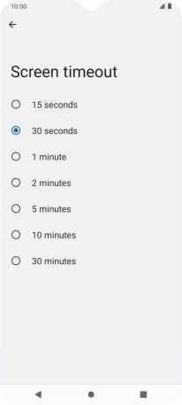 Press the required setting. Press the required setting.