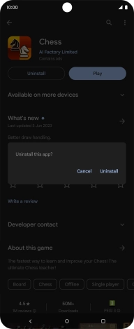 Press Uninstall.