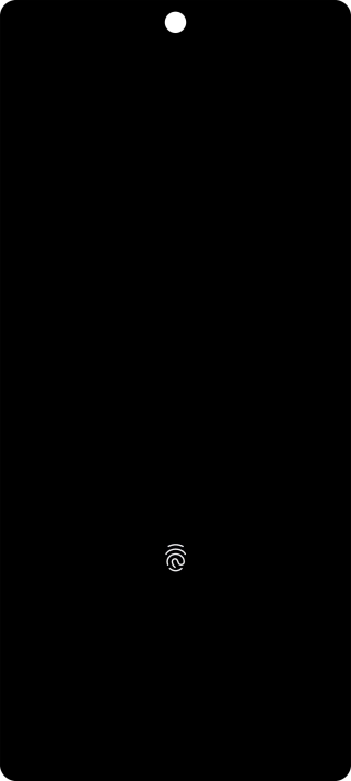 Place your finger on the fingerprint sensor to unlock your phone.