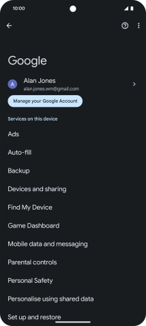 Press Backup.
