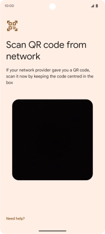 Place the QR code you've received inside the phone camera frame to scan the code. If you’ve deleted your eSIM, you can re-add it using your existing QR code. If you’re having problems, see our FAQ. Place the QR code you've received inside the phone camera frame to scan the code. If you’ve deleted your eSIM, you can re-add it using your existing QR code. If you’re having problems, see our FAQ.