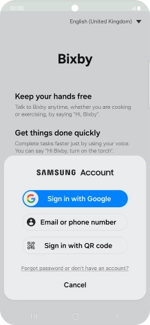 If you don't have a Samsung account, press Forgot password or don't have an account? and follow the instructions on the screen to create an account. If you don't have a Samsung account, press Forgot password or don't have an account? and follow the instructions on the screen to create an account.