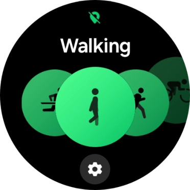 Drag your finger right or left to select the required activity. Drag your finger right or left to select the required activity.