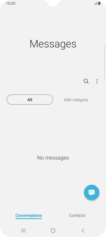 Press the new message icon. Press the new message icon.