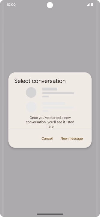 Press New message. Press New message.