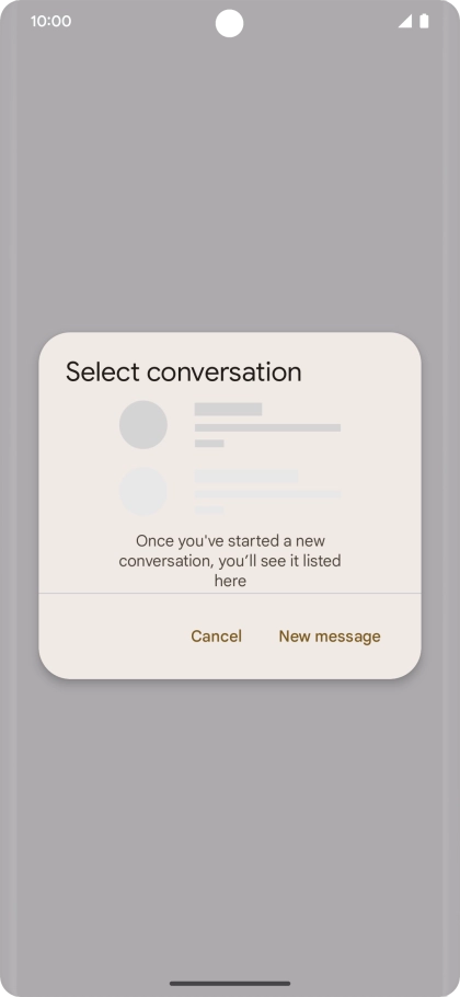 Press New message. Press New message.