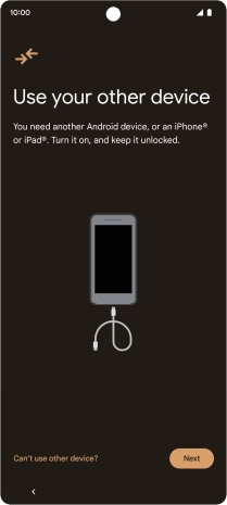 Press Can't use other device?.