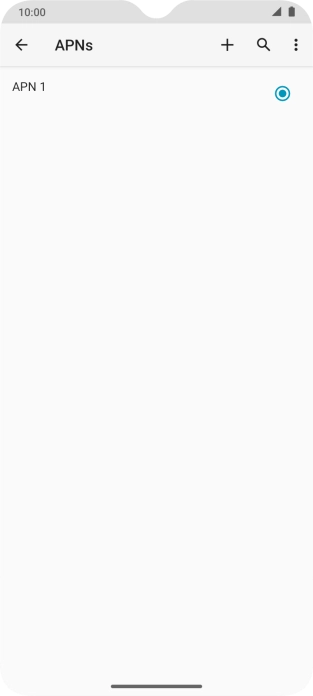 Press the new data connection icon.