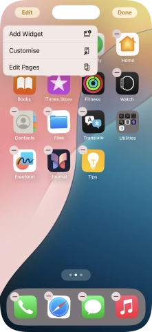 Press Customise.