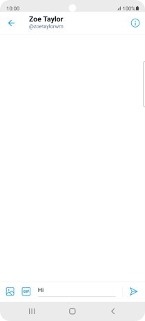 Write the required message and press the send icon. Write the required message and press the send icon.
