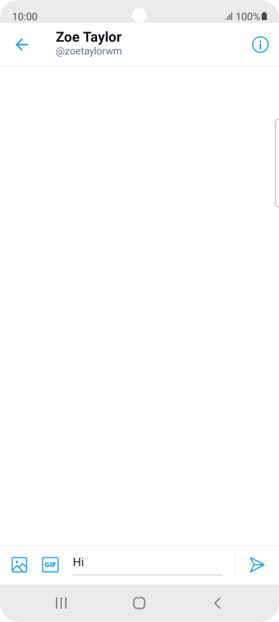 Write the required message and press the send icon. Write the required message and press the send icon.