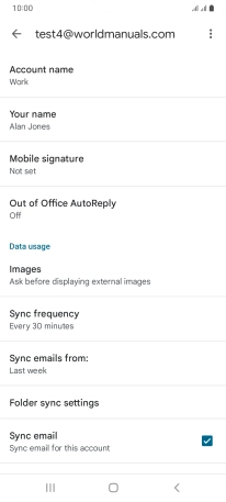 Press Account name and key in the required name. Press Account name and key in the required name.