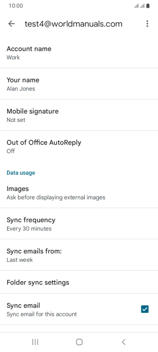 Press Account name and key in the required name. Press Account name and key in the required name.