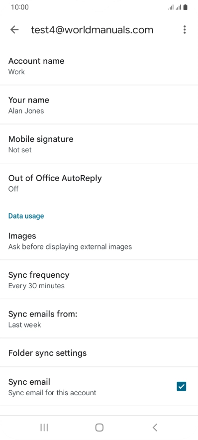Press Account name and key in the required name. Press Account name and key in the required name.