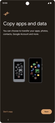 Press Don't copy and follow the instructions on the screen to finish the activation.