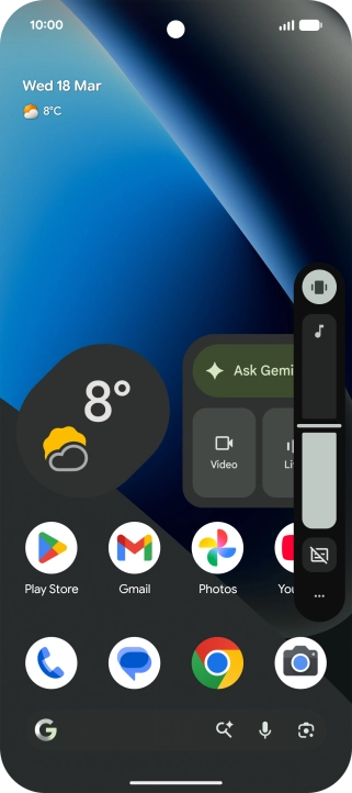 Press the sound mode icon. Press the sound mode icon.