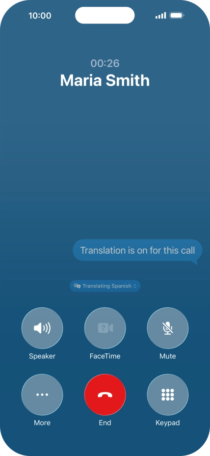 Press Translating ‹language› and follow the instructions on the screen to select language display or exit Live Translation. Press Translating ‹language› and follow the instructions on the screen to select language display or exit Live Translation.