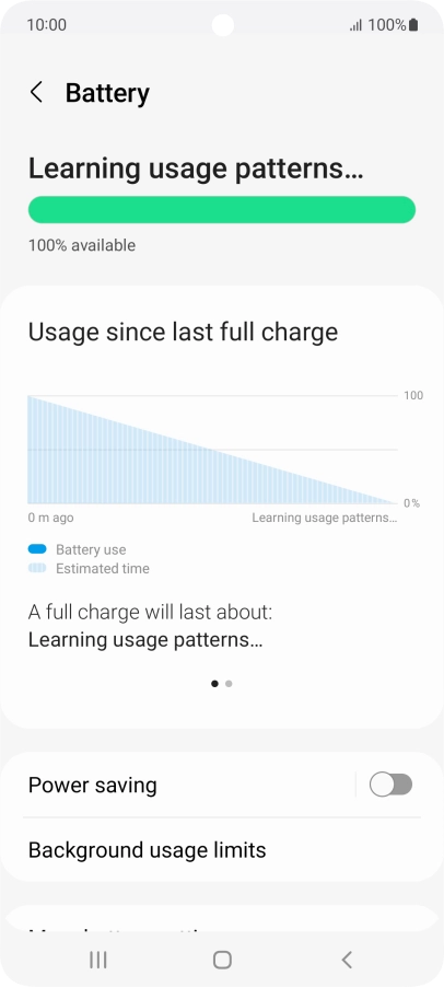 Press Power saving.