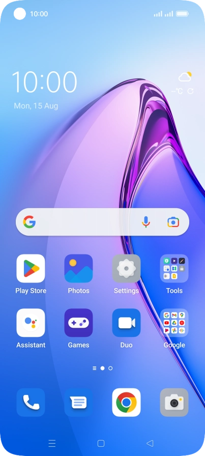 Slide two fingers downwards starting from the top of the screen.