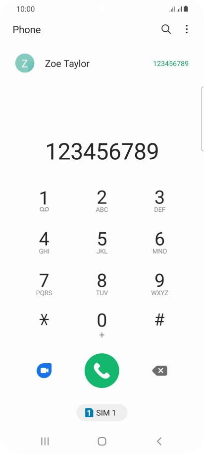 Key in the required number and press the call icon next to the required SIM. Key in the required number and press the call icon next to the required SIM.