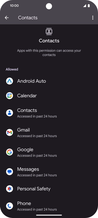 Press the required app. Press the required app.