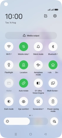 Press the settings icon.