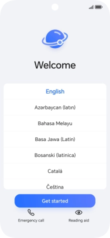 Press the required language. Press the required language.