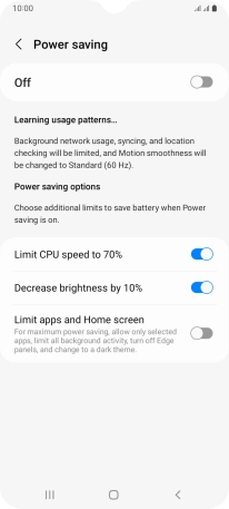 Press the indicators next to the required settings. Press the indicators next to the required settings.