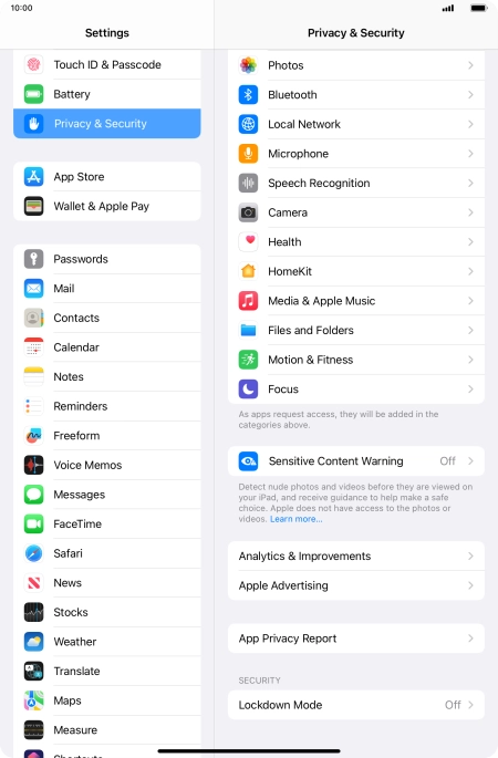 Press App Privacy Report. Press App Privacy Report.