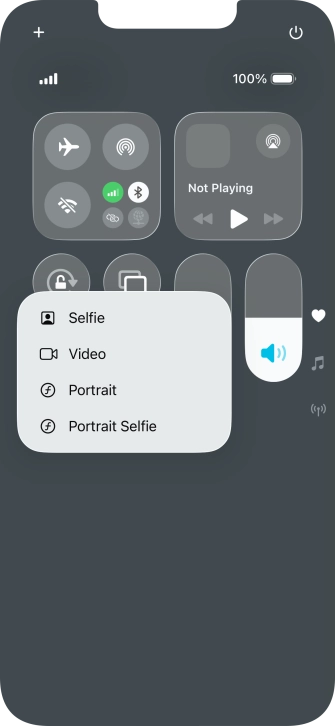 Press and hold the required function to see more actions.
