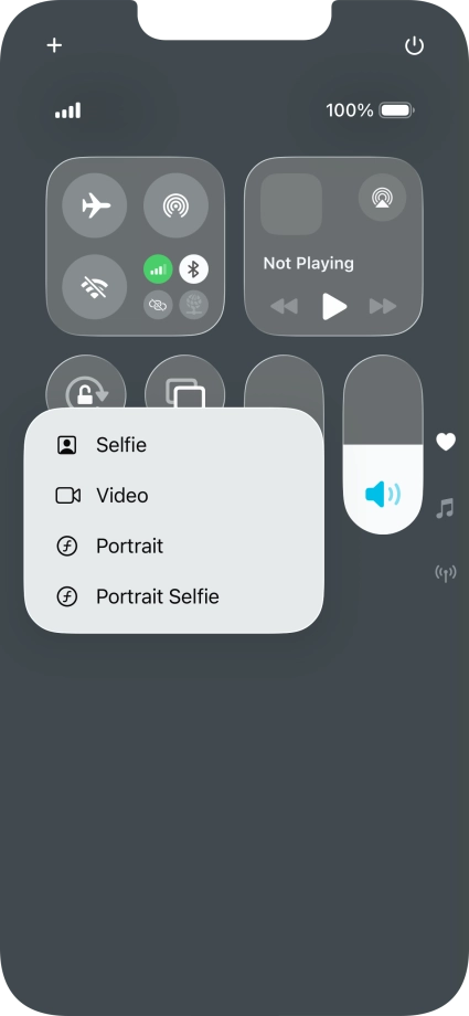 Press and hold the required function to see more actions.