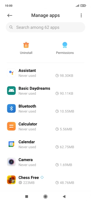 Press the required app.