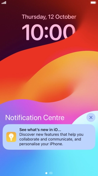 Press the required notification and follow the instructions on the screen to use the selected function.