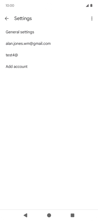 Press the required email account. Press the required email account.