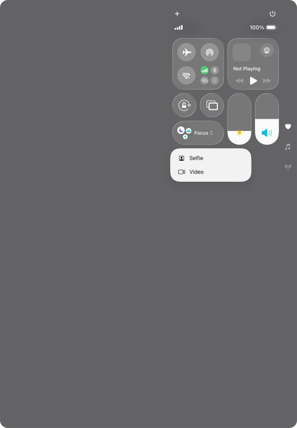Press and hold the required function to see more actions. Press and hold the required function to see more actions.