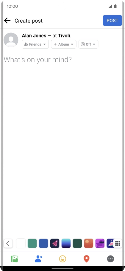 Press the text input field. Press the text input field.