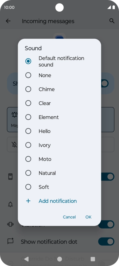 Press the required message tones to hear them. Press the required message tones to hear them.