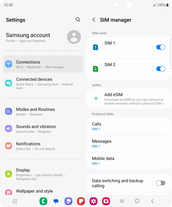 Press the Home key to return to the home screen.