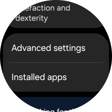 Press Advanced settings and follow the instructions on the screen to select the required settings.