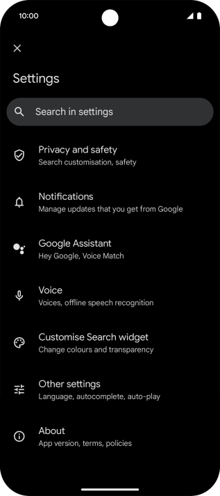 Press Google Assistant. Press Google Assistant.