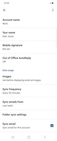 Press Account name and key in the required name. Press Account name and key in the required name.