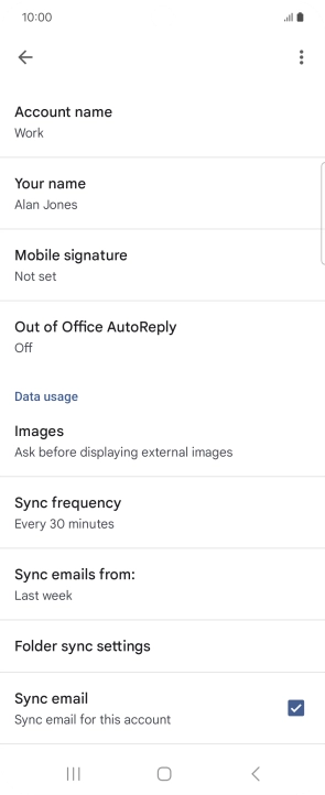 Press Account name and key in the required name. Press Account name and key in the required name.